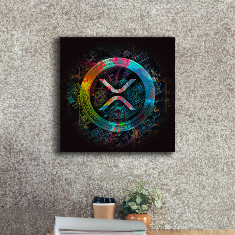 Image of 'XRP Crypto Giga Coin' by Epic Portfolio, Canvas Wall Art,18 x 18