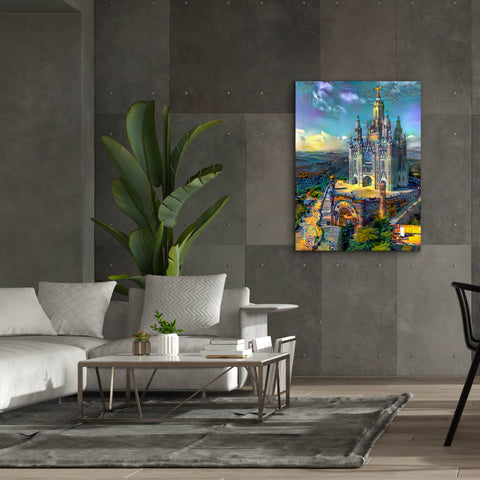 Image of 'Barcelona Spain Tibidabo Church' by Pedro Gavidia, Canvas Wall Art,40 x 54