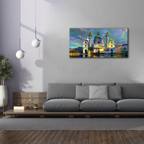 Image of 'Vienna Austria Karlskirche' by Pedro Gavidia, Canvas Wall Art,60 x 30