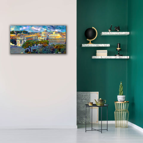 Image of 'Vaticano San Pedro from San Angelo' by Pedro Gavidia, Canvas Wall Art,40 x 20