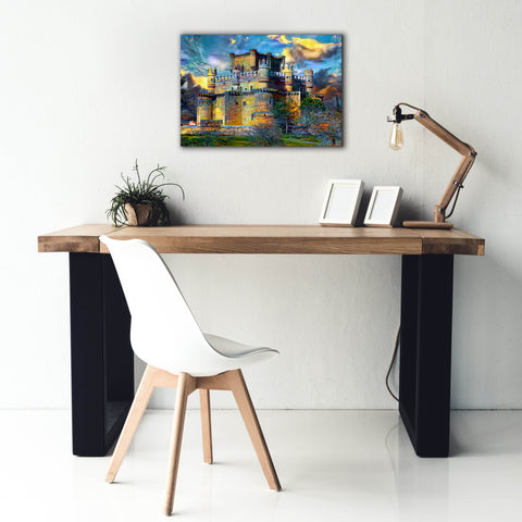 Image of 'Toledo Spain Guadamur Castle' by Pedro Gavidia, Canvas Wall Art,26 x 18