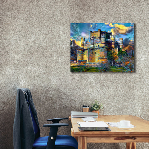 Image of 'Toledo Spain Guadamur Castle' by Pedro Gavidia, Canvas Wall Art,34 x 26