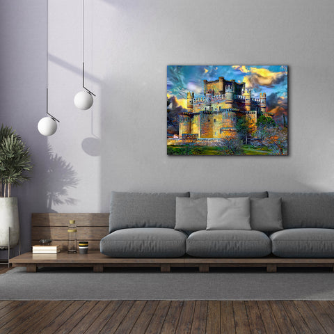 Image of 'Toledo Spain Guadamur Castle' by Pedro Gavidia, Canvas Wall Art,54 x 40