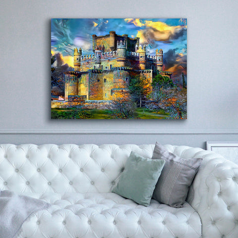 Image of 'Toledo Spain Guadamur Castle' by Pedro Gavidia, Canvas Wall Art,54 x 40