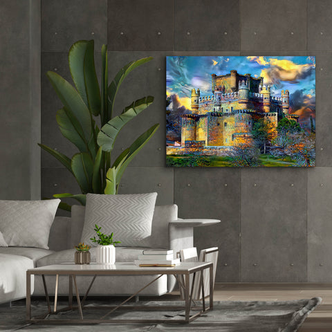 Image of 'Toledo Spain Guadamur Castle' by Pedro Gavidia, Canvas Wall Art,54 x 40