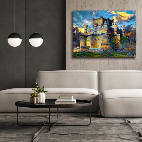 Image of 'Toledo Spain Guadamur Castle' by Pedro Gavidia, Canvas Wall Art,54 x 40