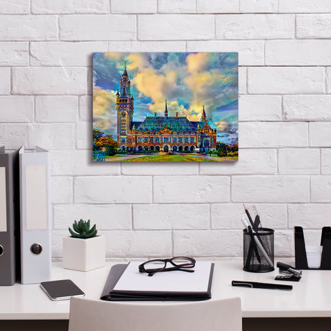 Image of 'The Hague Netherlands Peace Palace' by Pedro Gavidia, Canvas Wall Art,16 x 12