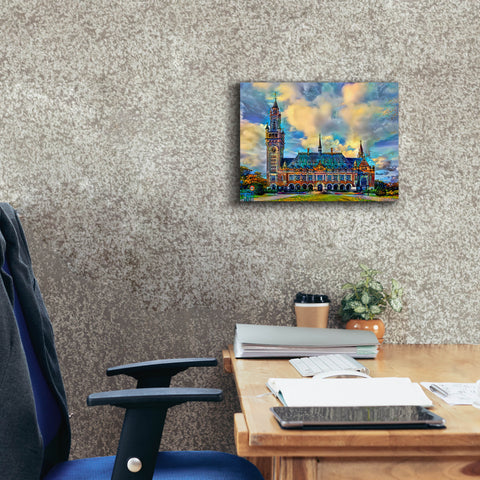 Image of 'The Hague Netherlands Peace Palace' by Pedro Gavidia, Canvas Wall Art,16 x 12