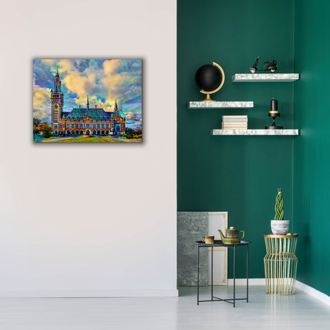 Image of 'The Hague Netherlands Peace Palace' by Pedro Gavidia, Canvas Wall Art,34 x 26