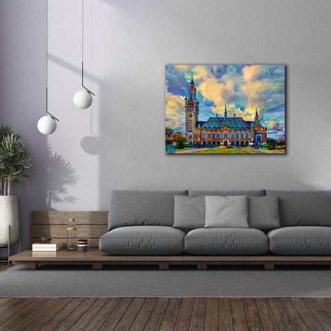Image of 'The Hague Netherlands Peace Palace' by Pedro Gavidia, Canvas Wall Art,54 x 40