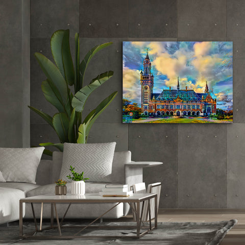 Image of 'The Hague Netherlands Peace Palace' by Pedro Gavidia, Canvas Wall Art,54 x 40