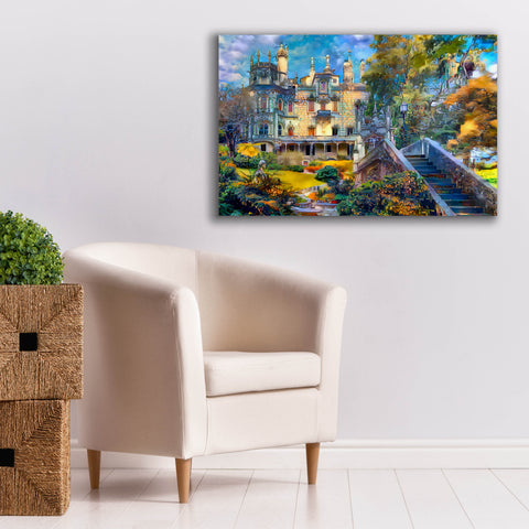 Image of 'Sintra Portugal Quinta de Regaleira' by Pedro Gavidia, Canvas Wall Art,40 x 26
