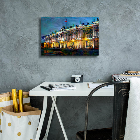 Image of 'Saint Petersburg Russia Hermitage Museum' by Pedro Gavidia, Canvas Wall Art,18 x 12