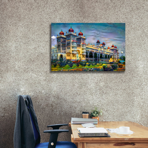 Image of 'Mysore India Royal Palace' by Pedro Gavidia, Canvas Wall Art,40 x 26