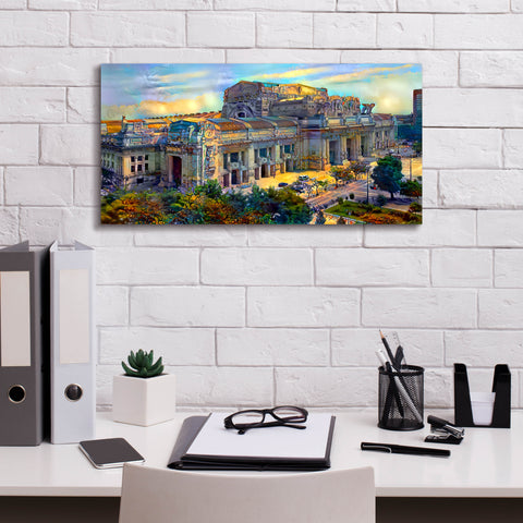 Image of 'Milan Italy Central Station' by Pedro Gavidia, Canvas Wall Art,24 x 12