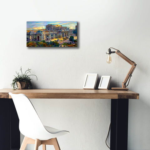 Image of 'Milan Italy Central Station' by Pedro Gavidia, Canvas Wall Art,24 x 12