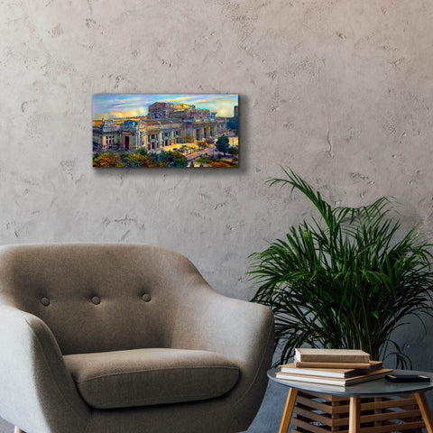 Image of 'Milan Italy Central Station' by Pedro Gavidia, Canvas Wall Art,24 x 12