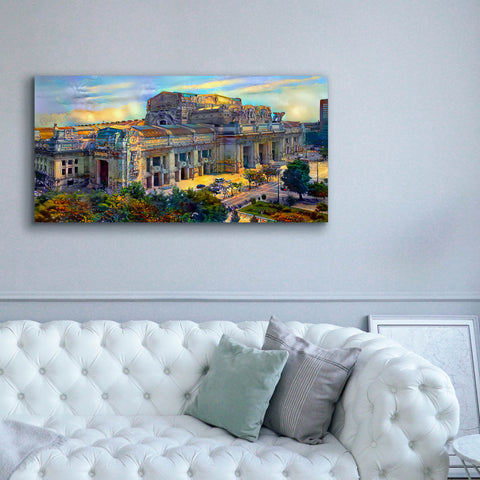 Image of 'Milan Italy Central Station' by Pedro Gavidia, Canvas Wall Art,60 x 30