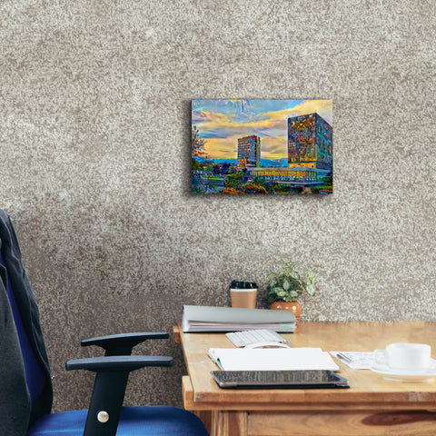 Image of 'Mexico City University City' by Pedro Gavidia, Canvas Wall Art,18 x 12