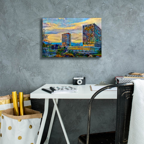 Image of 'Mexico City University City' by Pedro Gavidia, Canvas Wall Art,18 x 12