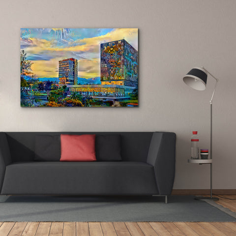 Image of 'Mexico City University City' by Pedro Gavidia, Canvas Wall Art,60 x 40