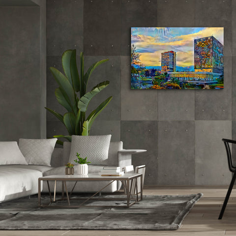 Image of 'Mexico City University City' by Pedro Gavidia, Canvas Wall Art,60 x 40