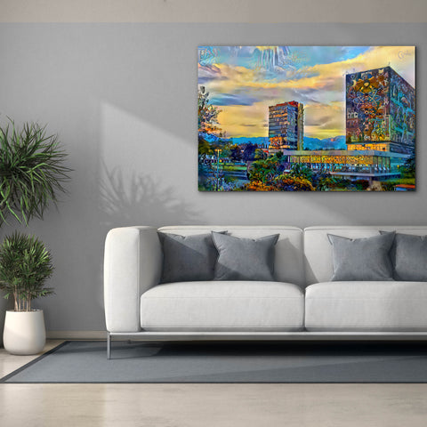 Image of 'Mexico City University City' by Pedro Gavidia, Canvas Wall Art,60 x 40