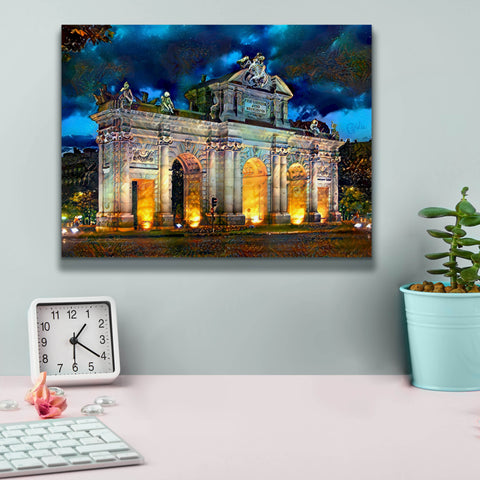 Image of 'Madrid Spain Alcala Gate' by Pedro Gavidia, Canvas Wall Art,16 x 12