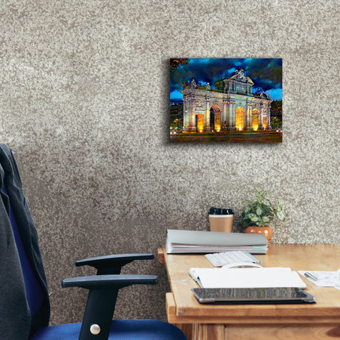 Image of 'Madrid Spain Alcala Gate' by Pedro Gavidia, Canvas Wall Art,16 x 12