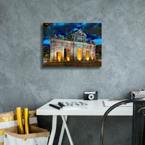 Image of 'Madrid Spain Alcala Gate' by Pedro Gavidia, Canvas Wall Art,16 x 12