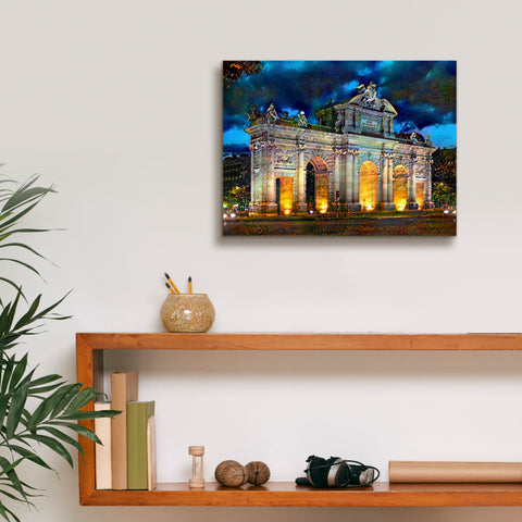 Image of 'Madrid Spain Alcala Gate' by Pedro Gavidia, Canvas Wall Art,16 x 12