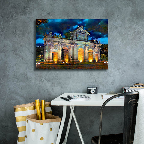 Image of 'Madrid Spain Alcala Gate' by Pedro Gavidia, Canvas Wall Art,26 x 18