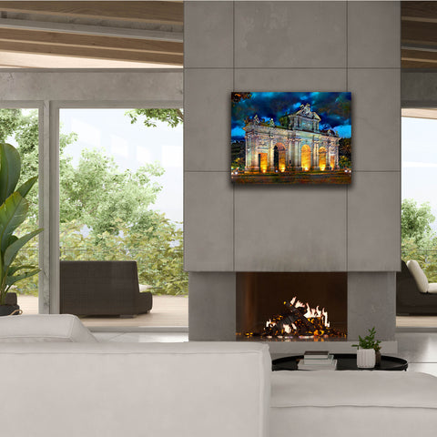 Image of 'Madrid Spain Alcala Gate' by Pedro Gavidia, Canvas Wall Art,34 x 26