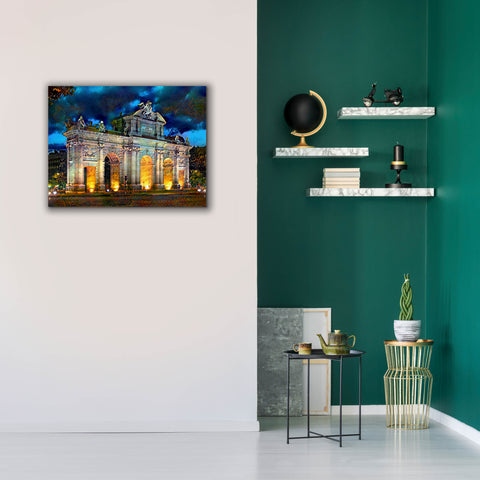 Image of 'Madrid Spain Alcala Gate' by Pedro Gavidia, Canvas Wall Art,34 x 26