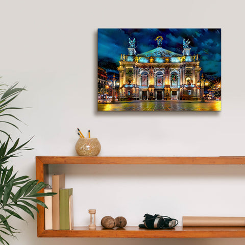 Image of 'Leopolis Ukraine Opera' by Pedro Gavidia, Canvas Wall Art,18 x 12