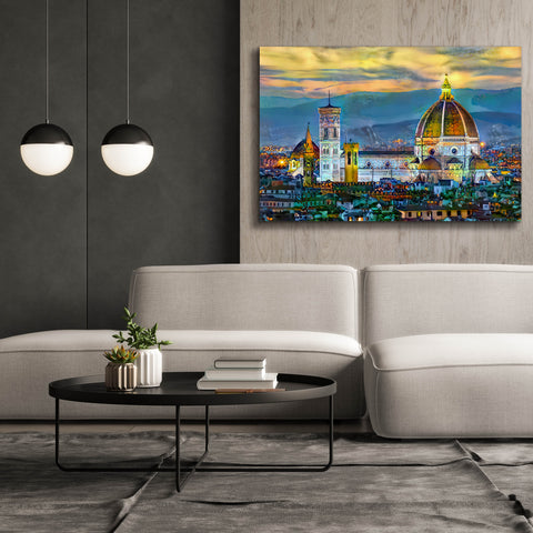 Image of 'Florence Italy Duomo Sunset' by Pedro Gavidia, Canvas Wall Art,60 x 40