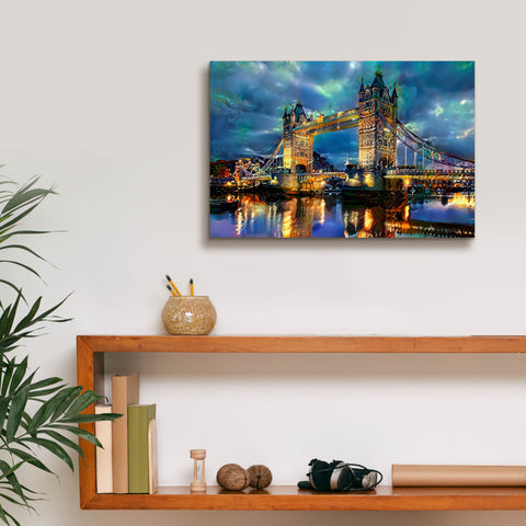 Image of 'England London Bridge' by Pedro Gavidia, Canvas Wall Art,18 x 12