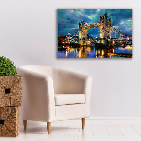 Image of 'England London Bridge' by Pedro Gavidia, Canvas Wall Art,40 x 26