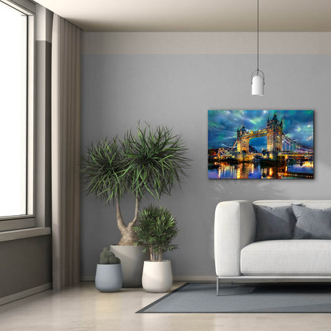 Image of 'England London Bridge' by Pedro Gavidia, Canvas Wall Art,40 x 26