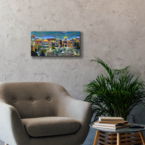 Image of 'Barcelona Spain Sant Pau Hospital and Palau de la Musica' by Pedro Gavidia, Canvas Wall Art,24 x 12