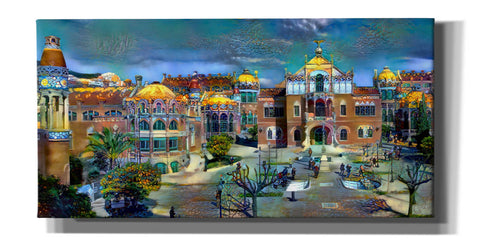 Image of 'Barcelona Spain Sant Pau Hospital and Palau de la Musica' by Pedro Gavidia, Canvas Wall Art