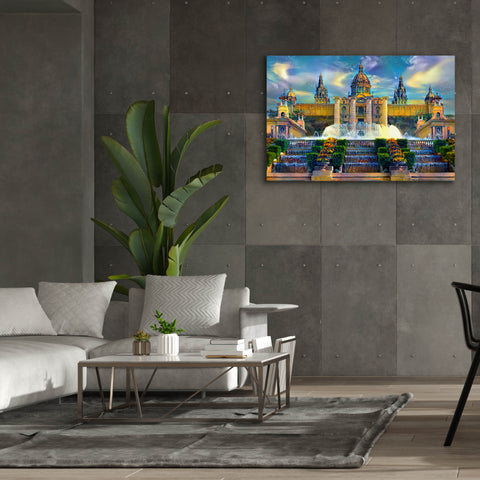 Image of 'Barcelona Spain Montjuic' by Pedro Gavidia, Canvas Wall Art,60 x 40