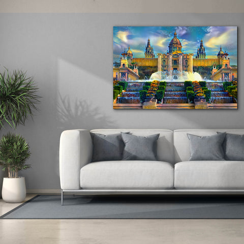Image of 'Barcelona Spain Montjuic' by Pedro Gavidia, Canvas Wall Art,60 x 40