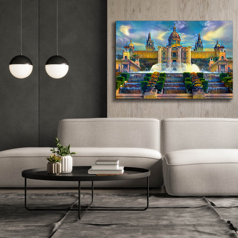 Image of 'Barcelona Spain Montjuic' by Pedro Gavidia, Canvas Wall Art,60 x 40