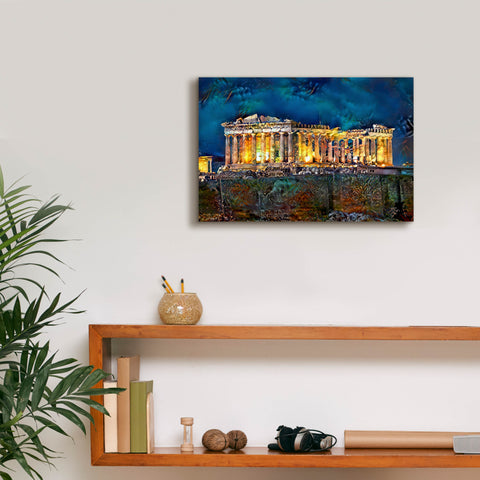 Image of 'Athens Greece Parthenon' by Pedro Gavidia, Canvas Wall Art,18 x 12