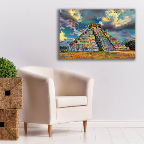 Image of 'Yucatan Mexico Chichen Itza' by Pedro Gavidia, Canvas Wall Art,40 x 26