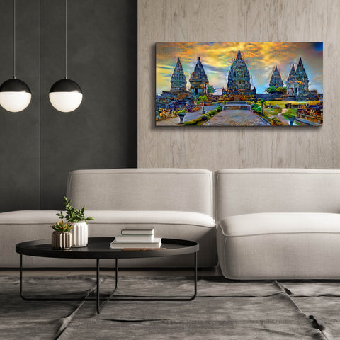 Image of 'Yogyakarta Indonesia Prambanan temple' by Pedro Gavidia, Canvas Wall Art,60 x 30