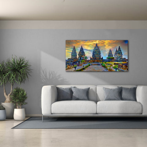 Image of 'Yogyakarta Indonesia Prambanan temple' by Pedro Gavidia, Canvas Wall Art,60 x 30