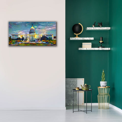 Image of 'Washington United States Capitol' by Pedro Gavidia, Canvas Wall Art,40 x 20