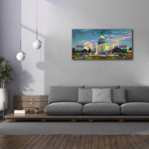 Image of 'Washington United States Capitol' by Pedro Gavidia, Canvas Wall Art,60 x 30